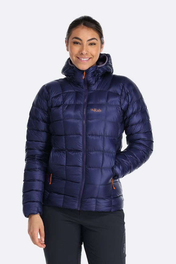 Легкий жіночий пуховик Rab Mythic Alpine Jacket Wmns, Patriot Blue, 16 (QDB-46-PTB-16)