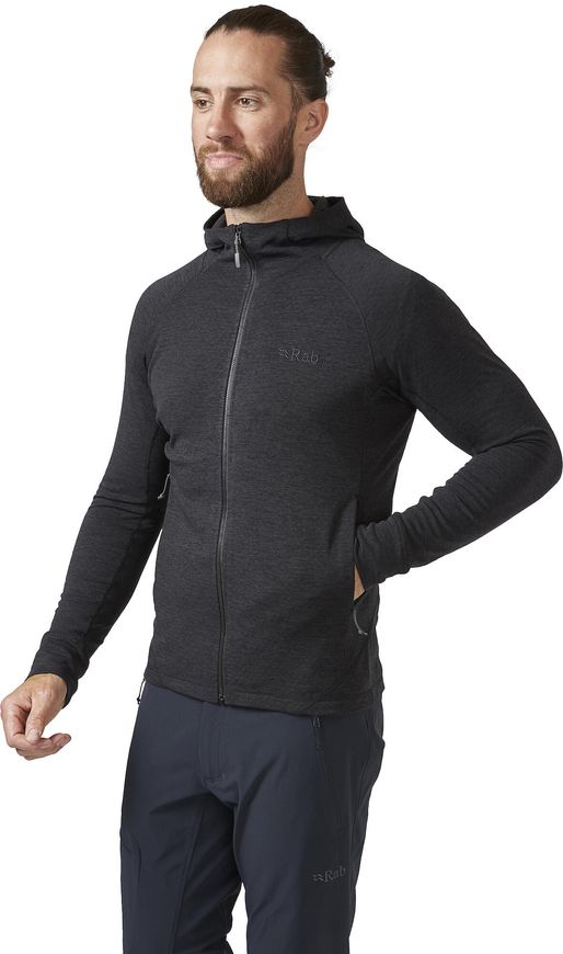 Кофта чоловіча Rab Nexus Hoody, Black, L (5059913054100)