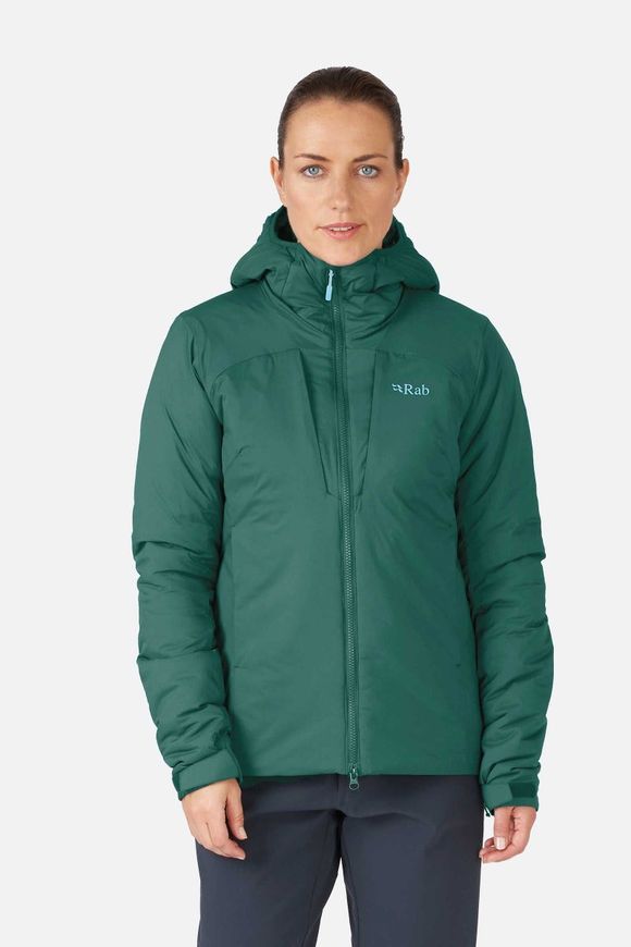 Жіноча утеплена куртка Rab Xenair Alpine Jacket Wmns, Green Slate, 14 (QIP-10-GNS-14)