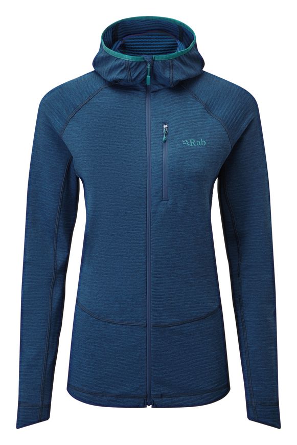 Кофта жіноча Rab Filament Hoody Wmns, DEEP INK/POLAR BLUE, 10 (821468943100)