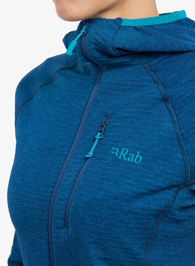 Кофта жіноча Rab Filament Hoody Wmns, DEEP INK/POLAR BLUE, 10 (821468943100)