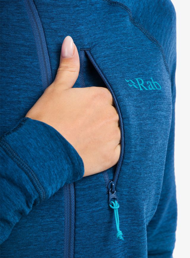 Кофта жіноча Rab Filament Hoody Wmns, DEEP INK/POLAR BLUE, 10 (821468943100)