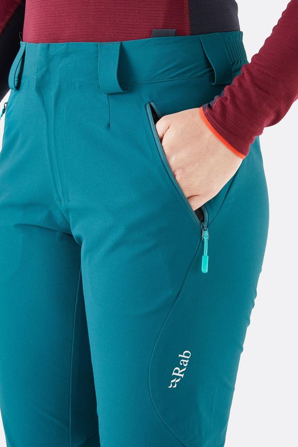 Штани жіночі Rab Ascendor AS Pants Wmns Ebony (Eucalyptus), XS regular (QFU-79-EEU-08-RG)